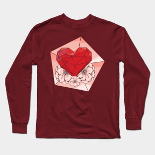 Graphic Heart with Flowers Long Sleeve T-Shirt